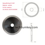 Angle Miling Cutter  Size:φ60x5xφ12.7x80° Material : carbide Suit for machine: GL-030,GL-320,FLASH008