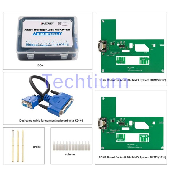 KEYDIY BCM2 (34 35) Adapter für Audi 5th IMMO System BCM2 (3634, 3635) KDADP2505 Arbeiten mit KD-X4
